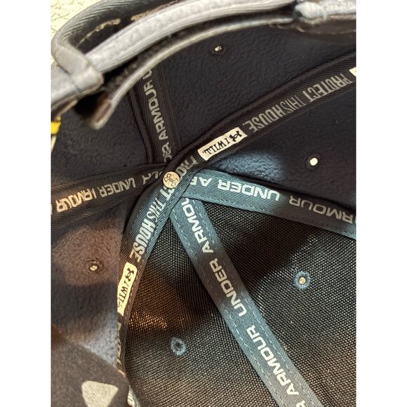 Under Armour Mens HeatGear Adjustable Cap Blue Grey With Embroidered Logo - Picture 8 of 9